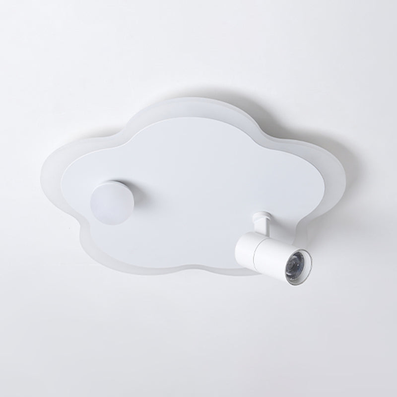 Contemporary Flower-Shaped LED Flush Mount Ceiling Lights White Acrylic Ceiling Mounted Fixture