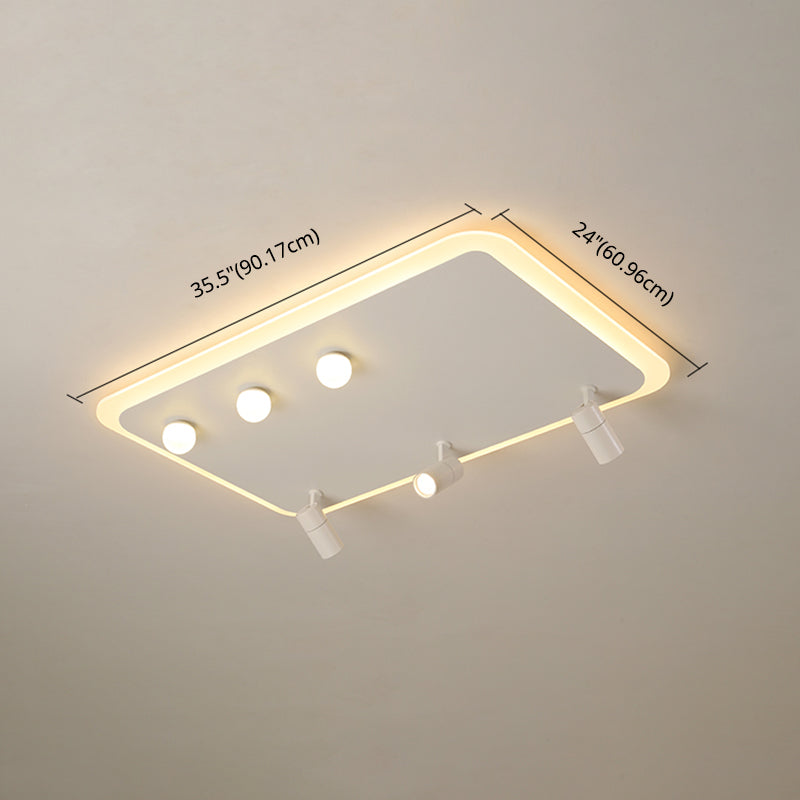 Ultramoderne LED-Deckenleuchten zur Deckenmontage, Deckenleuchte aus weißem Acryl
