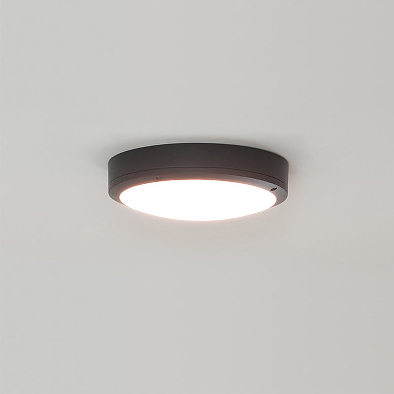 Minimalist Drum LED Flush Mount Light Aluminum Outdoor Flush Mount Ceiling Light