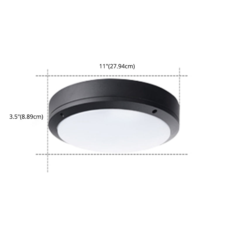 Minimalist Drum LED Flush Mount Light Aluminum Outdoor Flush Mount Ceiling Light