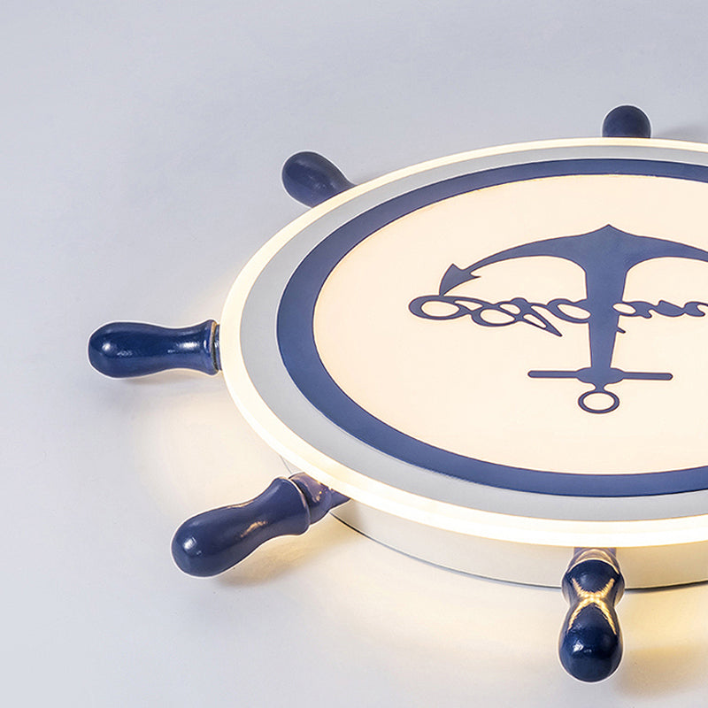 Plafonnier LED bleu en acrylique pour chambre d'enfant, luminaire décoratif de plafond pour chambre d'enfant