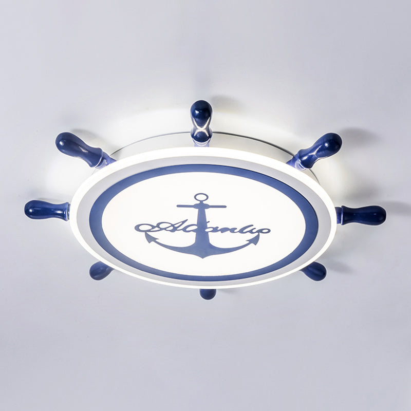 Plafonnier LED bleu en acrylique pour chambre d'enfant, luminaire décoratif de plafond pour chambre d'enfant