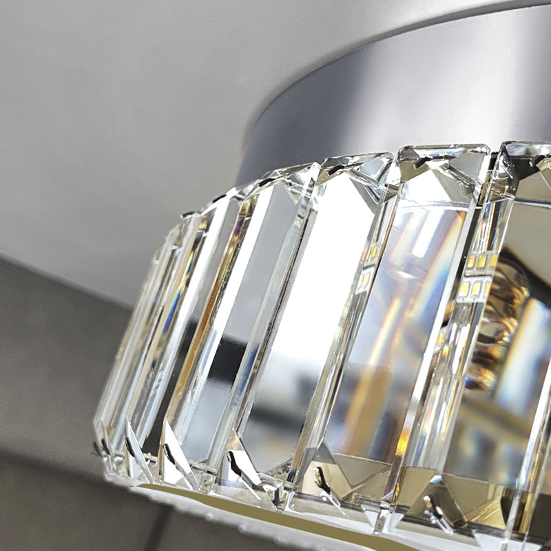 New Modern Crystal Flush Mount Light Fixtures Gold LED Flush Mount for Bedroom
