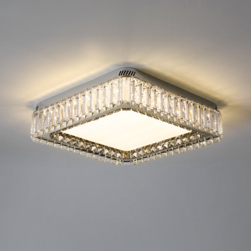 New Modern Crystal Flush Mount Light Fixtures Gold LED Flush Mount for Bedroom