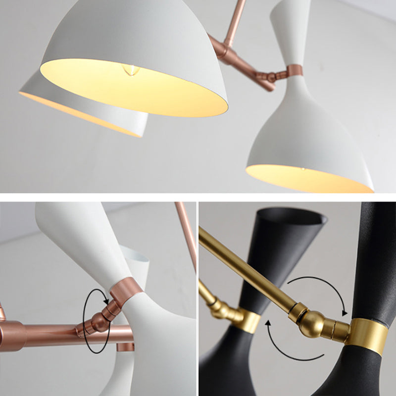 Noordse stijl hanglamp verlichting armatuur trompet plafond opgehangen armatuur met metalen schaduw