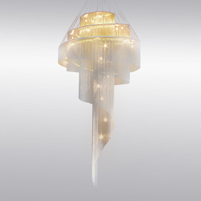 Fringed Suspension Pendant Light Modern LED Metal Pendant Ceiling Light for Home