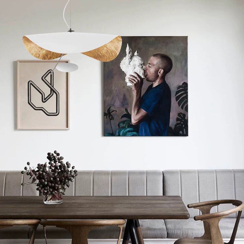 Metal Hat-Shape Chandelier Pendant Light Modern LED Chandelier Lamp for Dinning Room