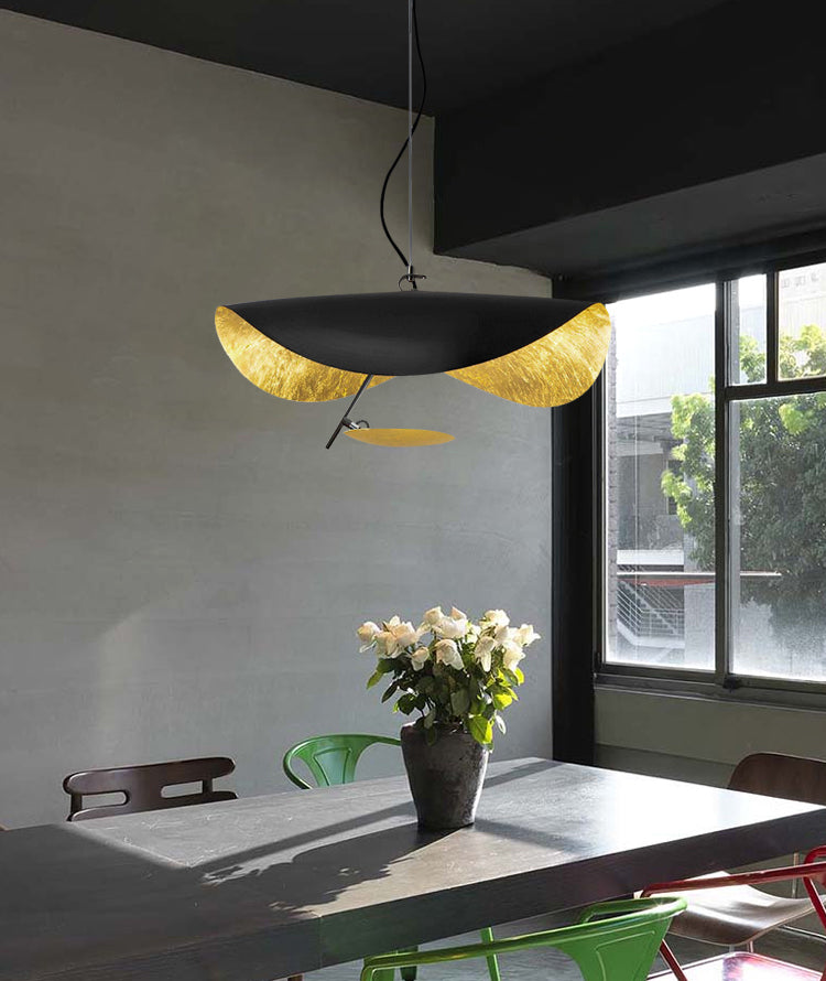Metal Hat-Shape Chandelier Pendant Light Modern LED Chandelier Lamp for Dinning Room
