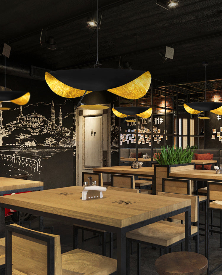 Metal Hat-Shape Chandelier Pendant Light Modern LED Chandelier Lamp for Dinning Room