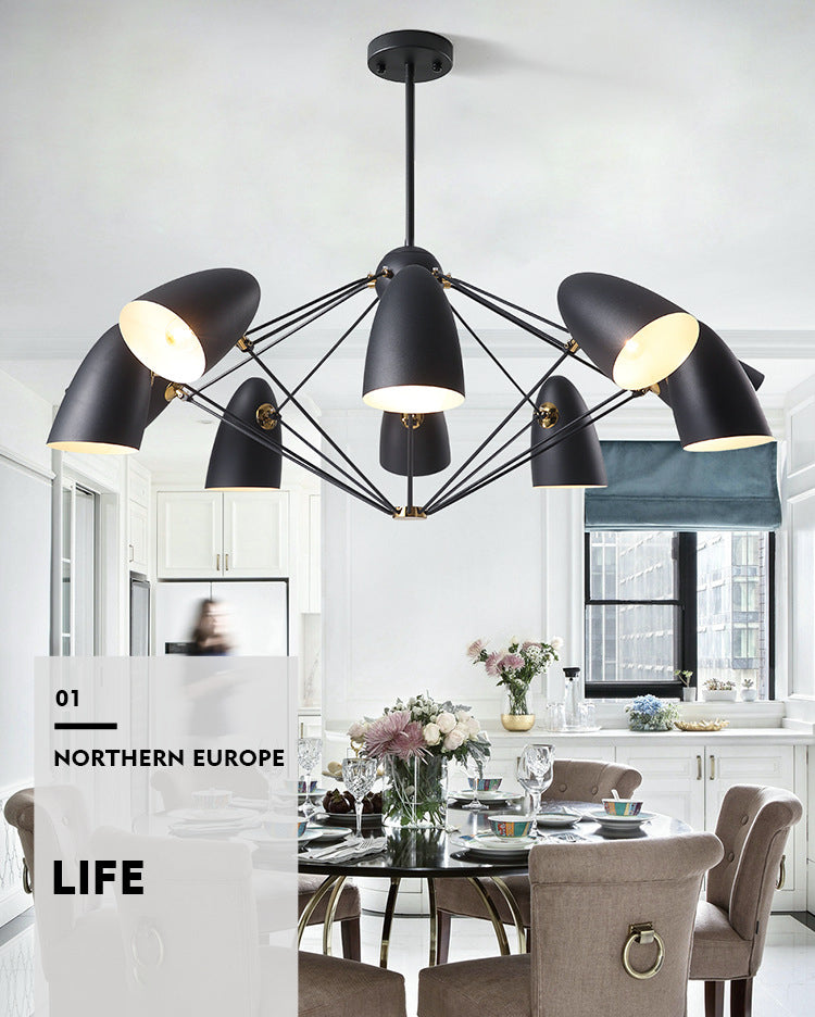 Modern Style Chandelier Pendant Light Shaded Pendant Chandelier with Metal Shade