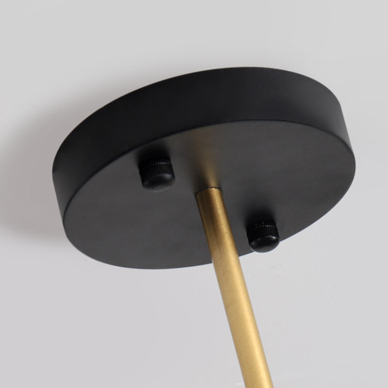 Sala da pranzo a sospensione Luce a sospensione semplice il lampadario nero apparecchiatura illuminazione con tonalità in metallo cono