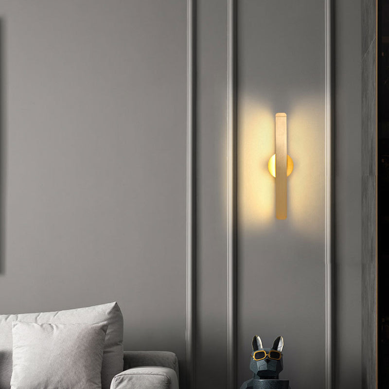 Lampada a parete a LED in alluminio spazzolato oro design rotabile in stile nordico semplicità da letto a parete luce