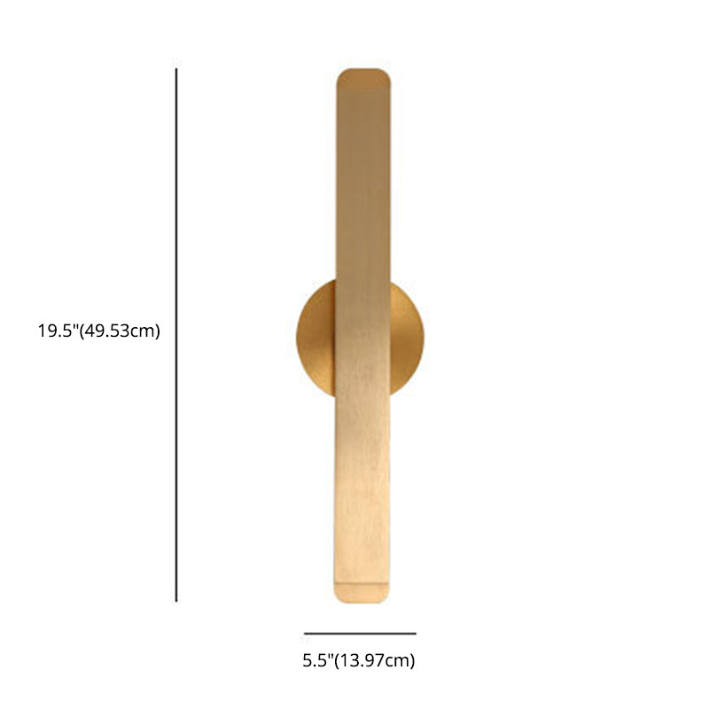 Lampada a parete a LED in alluminio spazzolato oro design rotabile in stile nordico semplicità da letto a parete luce