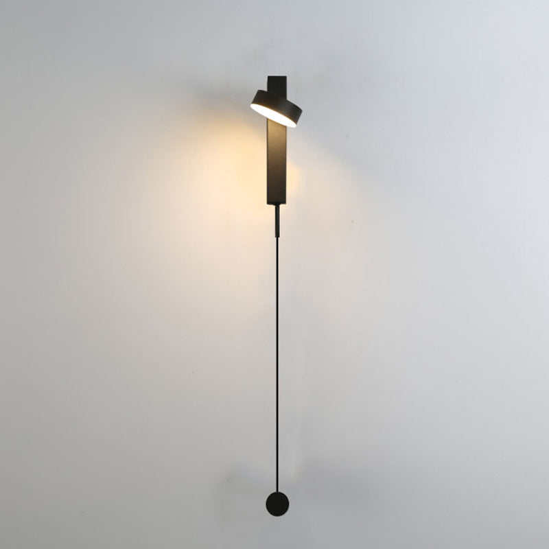 Post-modern Style Metal LED Sconce Light Rotatable Design Simplicity Bedside Wall Mount Lamp with Rotary Dimmer Switch