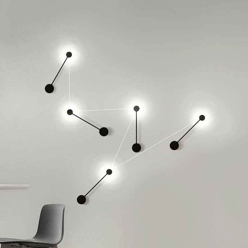 Linee geometriche Minimalismo Lampada a parete LED POST-MODERN STIIGNER SCONCE LUCI IN NERO
