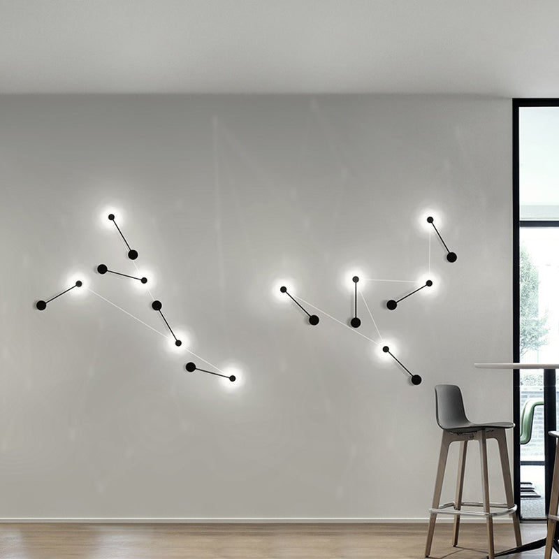 Linee geometriche Minimalismo Lampada a parete LED POST-MODERN STIIGNER SCONCE LUCI IN NERO