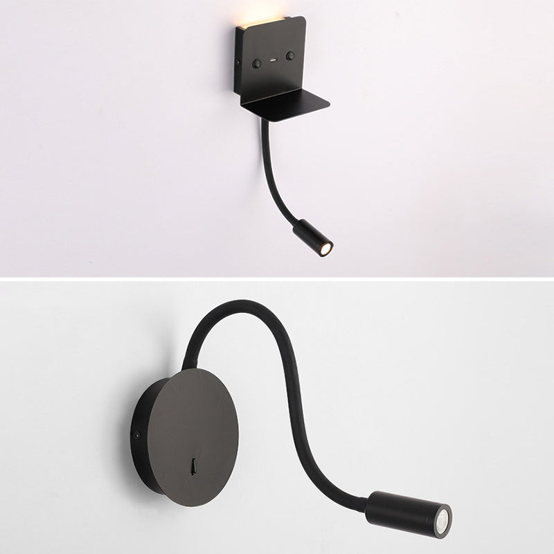 Adjustable Spotlight Design Bedside LED Reading Lamp Modern Simplicity Style Wall Mount Lamp for Bedroom