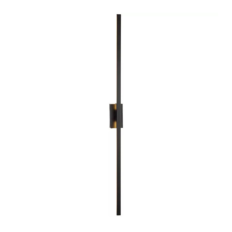 Minimalisme rotatif Ligne LED lampe murale contemporain Long Strip Strip acrylique Lalls d'applications en noir