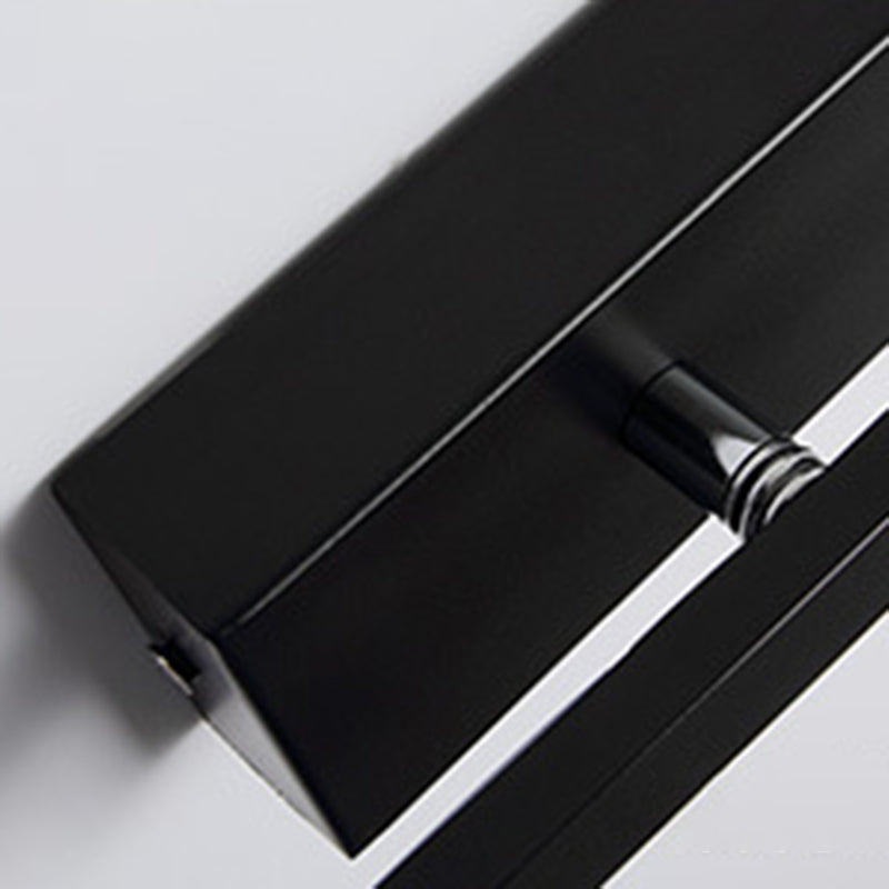 Minimalisme rotatif Ligne LED lampe murale contemporain Long Strip Strip acrylique Lalls d'applications en noir