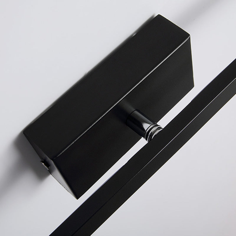 Minimalisme rotatif Ligne LED lampe murale contemporain Long Strip Strip acrylique Lalls d'applications en noir