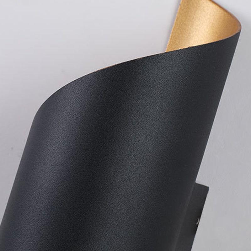 16.5" H Curve Shaped Metal Wall Mount Lamp Post-modern Simplicity LED Sconce Lights for Aisle Stairs