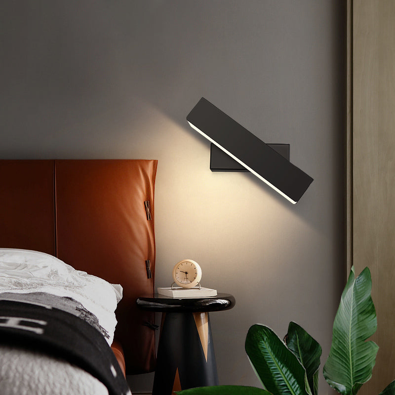 Modern Minimalist Style Rectangular Wall Light Sconces Metal Sconce Lights for Bedroom