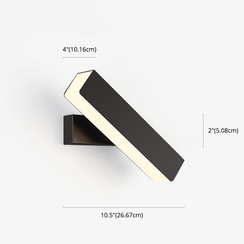 Modern Minimalist Style Rectangular Wall Light Sconces Metal Sconce Lights for Bedroom