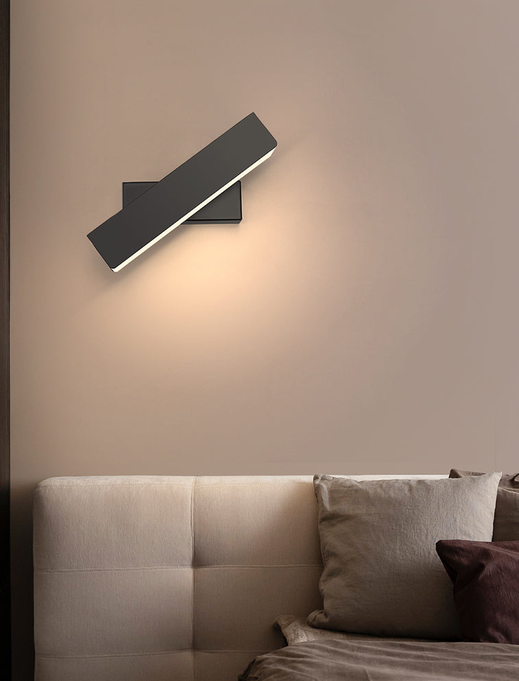 Modern Minimalist Style Rectangular Wall Light Sconces Metal Sconce Lights for Bedroom
