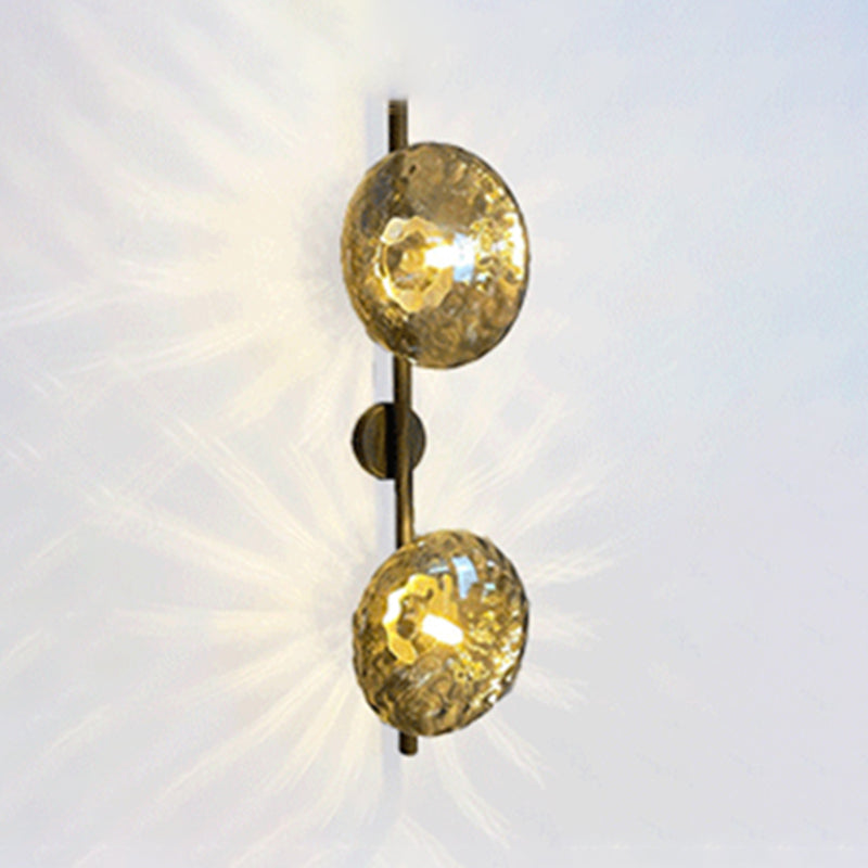 Modern Round Disc Wall Light Sconces Glass Sconce Lights for Living Room
