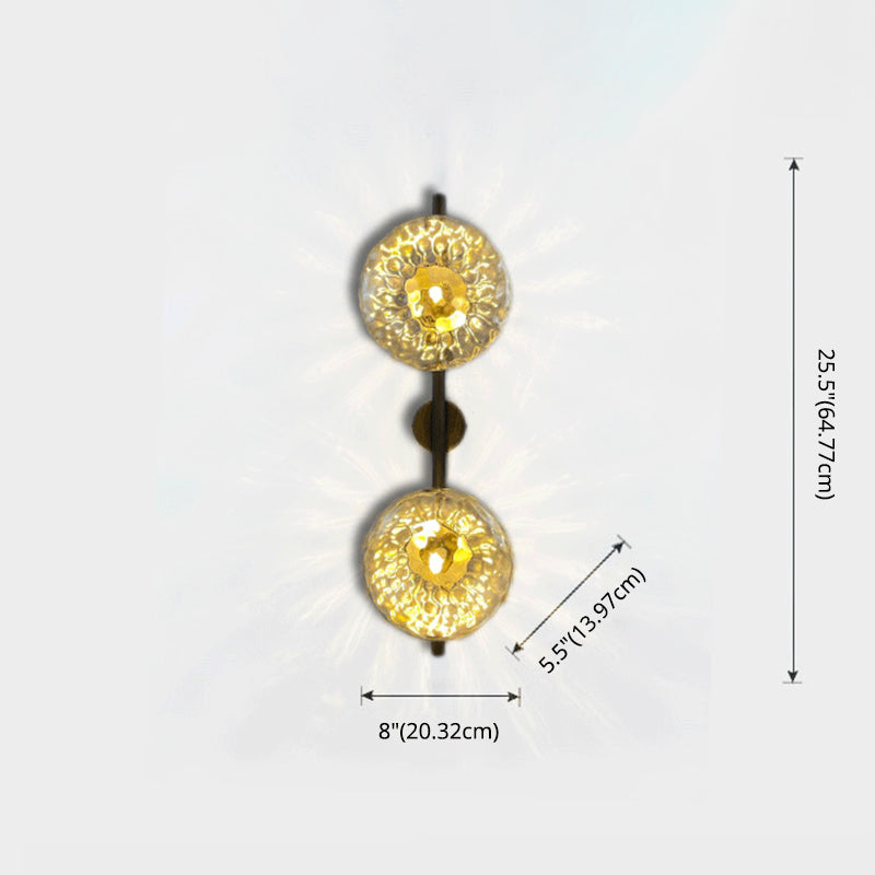 Modern Round Disc Wall Light Sconces Glass Sconce Lights for Living Room