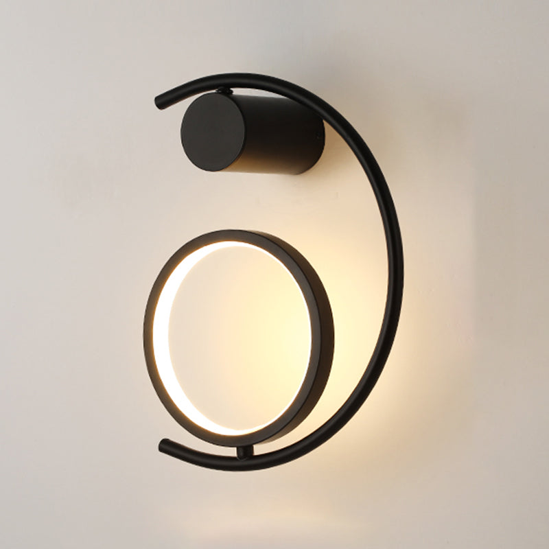 Modern Linear Wall Mounted Light Fixture Metal 1 Light Wall Sconce for Living Room