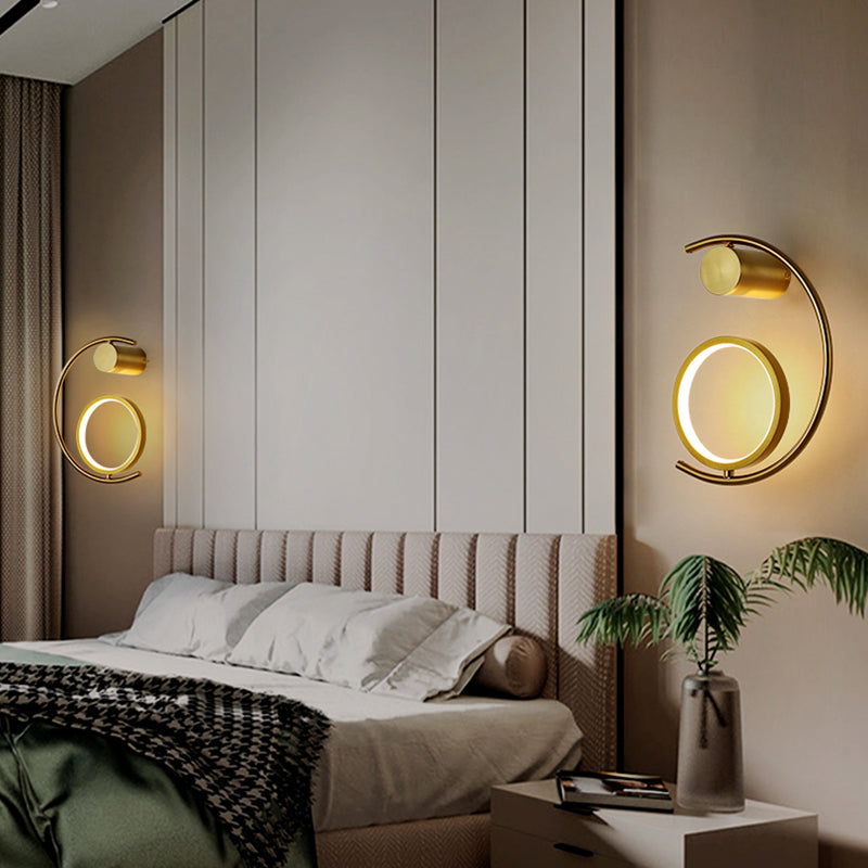 Modern Linear Wall Mounted Light Fixture Metal 1 Light Wall Sconce for Living Room