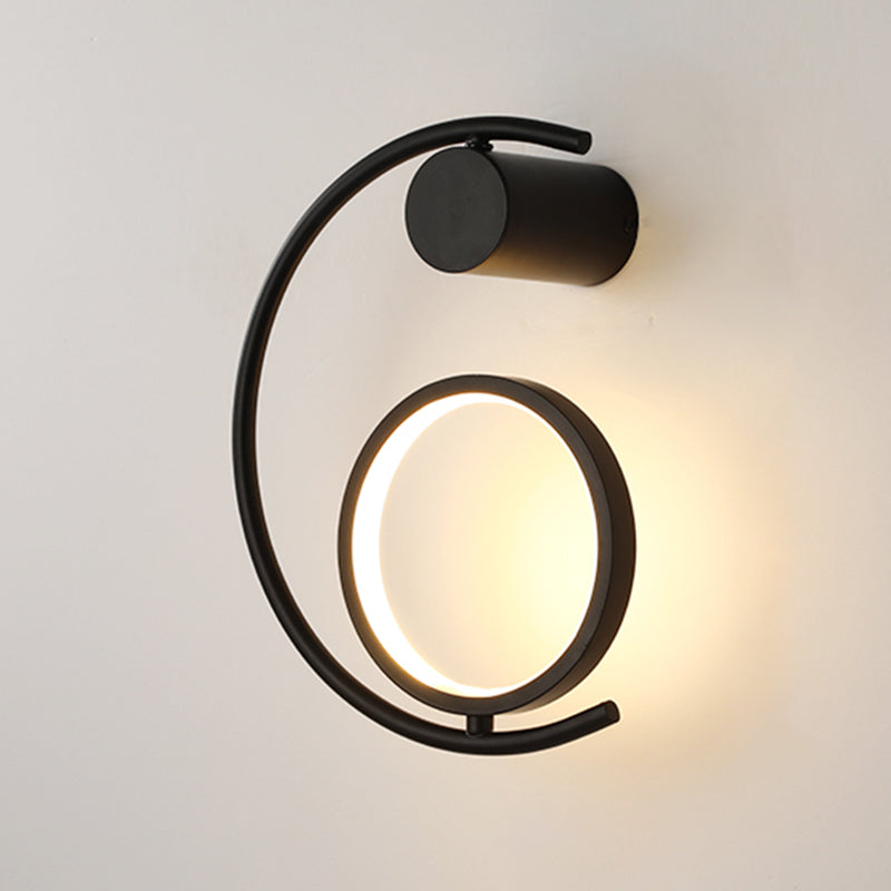 Modern Linear Wall Mounted Light Fixture Metal 1 Light Wall Sconce for Living Room