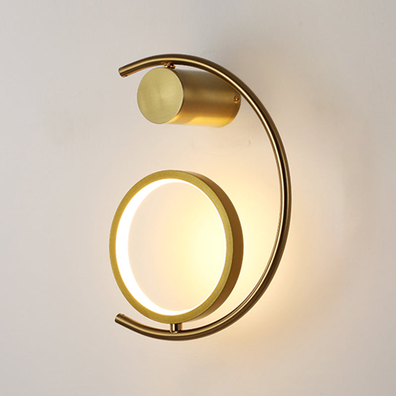 Modern Linear Wall Mounted Light Fixture Metal 1 Light Wall Sconce for Living Room