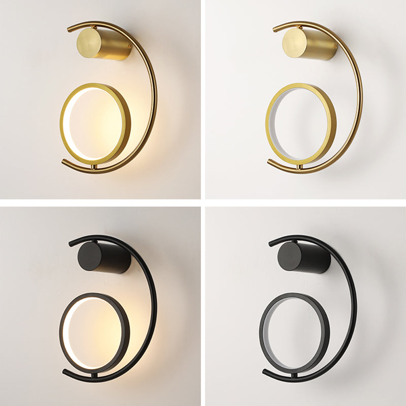 Modern Linear Wall Mounted Light Fixture Metal 1 Light Wall Sconce for Living Room