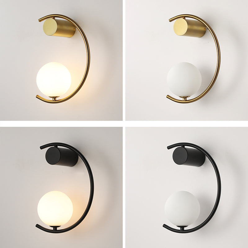 Modern Linear Wall Mounted Light Fixture Metal 1 Light Wall Sconce for Living Room