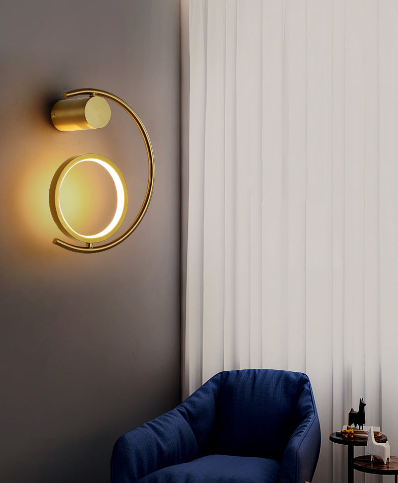 Modern Linear Wall Mounted Light Fixture Metal 1 Light Wall Sconce for Living Room