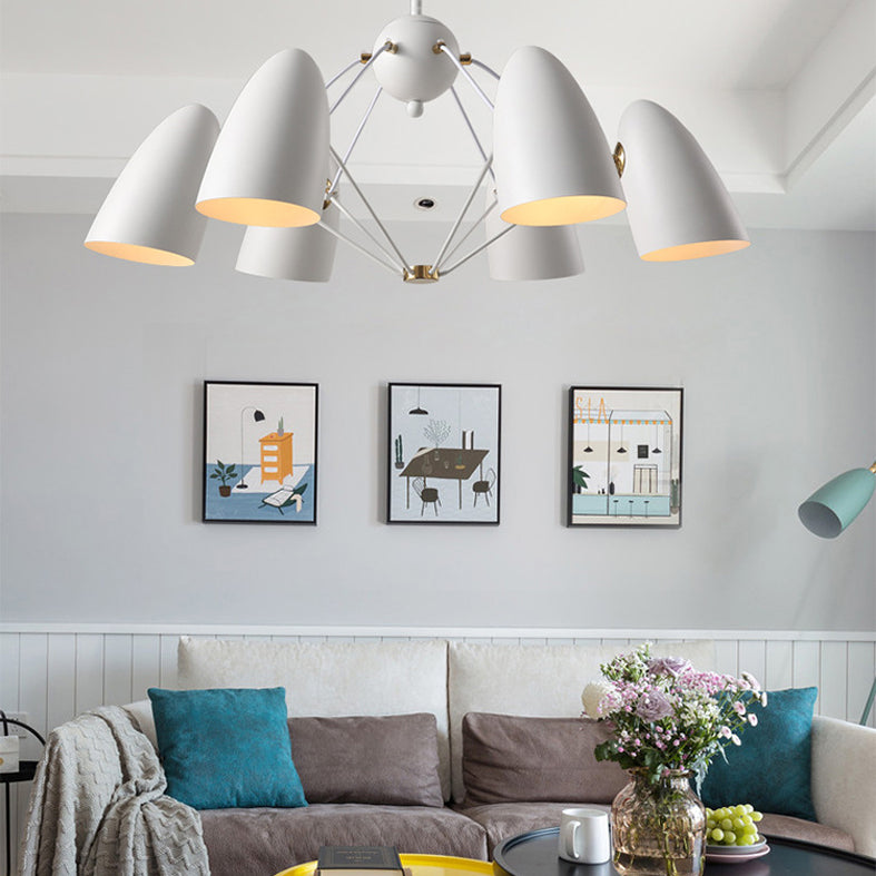 Modern Style Chandelier Pendant Light Shaded Pendant Chandelier with Metal Shade