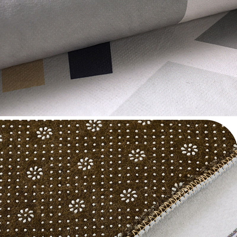 Alfombra de baldosas florentinas eclécticas alfombra anti-slip de poliéster multicolor alfombra para sala de estar para sala de estar