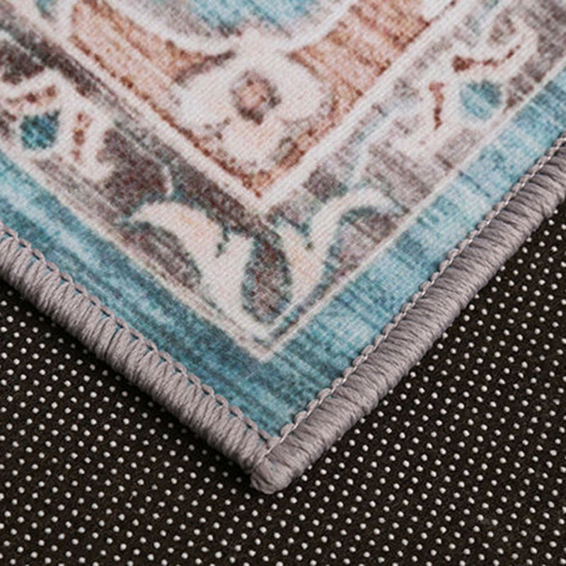 Bohemian Normatischer Stammesgebiet Teppichfarbe gemischte Polyester Teppich Anti-Rutsch-Rücken-Teppich für die Heimdekoration