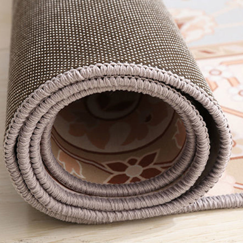 Bohemian Normatischer Stammesgebiet Teppichfarbe gemischte Polyester Teppich Anti-Rutsch-Rücken-Teppich für die Heimdekoration