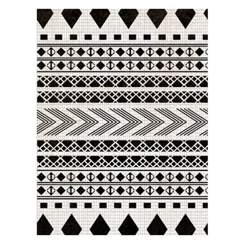 Bohemian Tribal Symbols Tapis Light Multicolor Polyester Area Tapis Tapis de support non glissant pour le salon