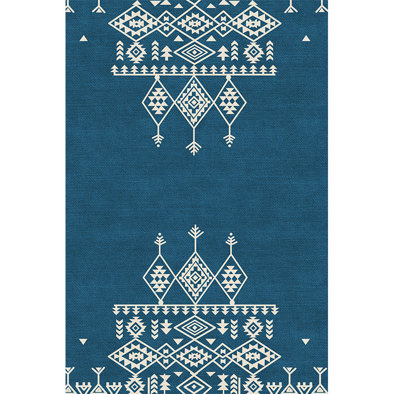 Multicolor Bohemian Area Carpet Polyester Tribal Classicism Indoor Rug Anti-Slip Backing Carpet for Living Room