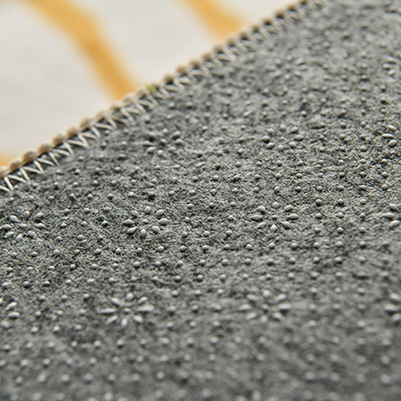 Simple Solid Color Bohemian Rug Polyester Herringbone Area Rug Non-Slip Backing Carpet for Living Room