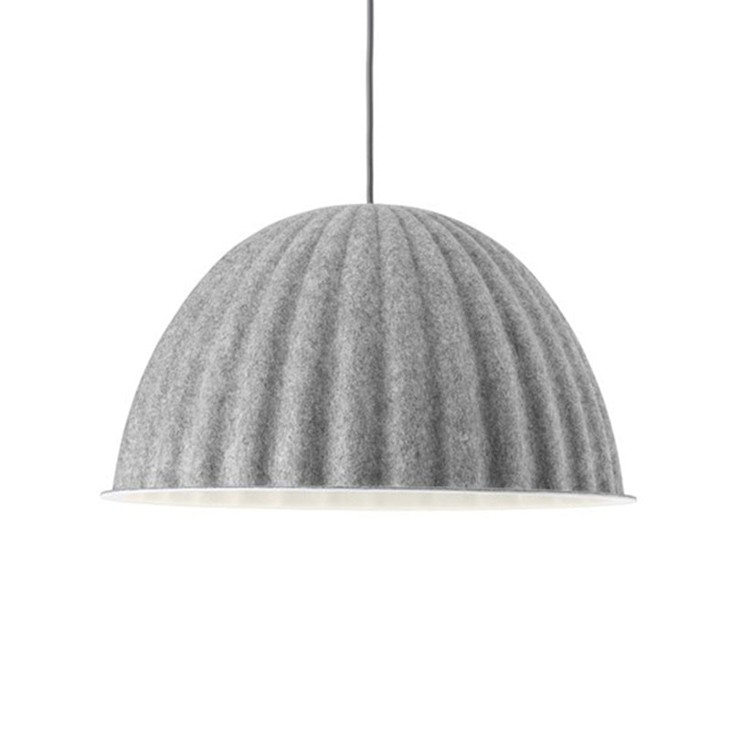 1 Head Living Room Pendant Light Modern Grey Ceiling Suspension Lamp with Bowl Metal Shade