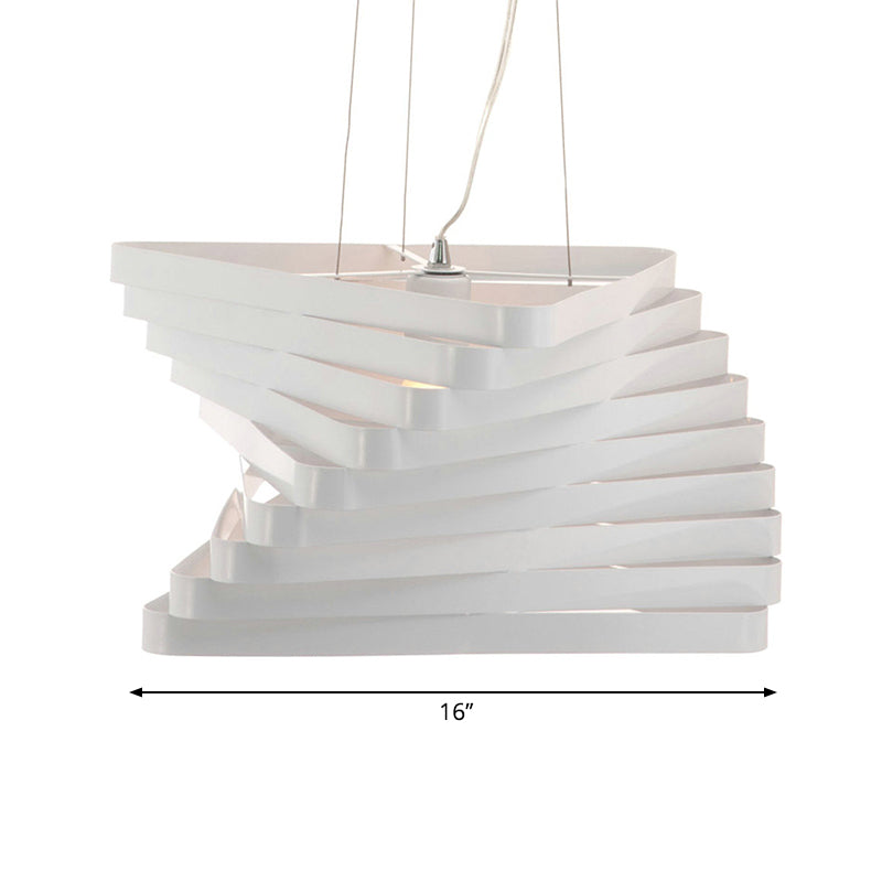 1 bulbe Laser Coupage d'éclairage suspendu de plafond en métal contemporain Lumière en blanc