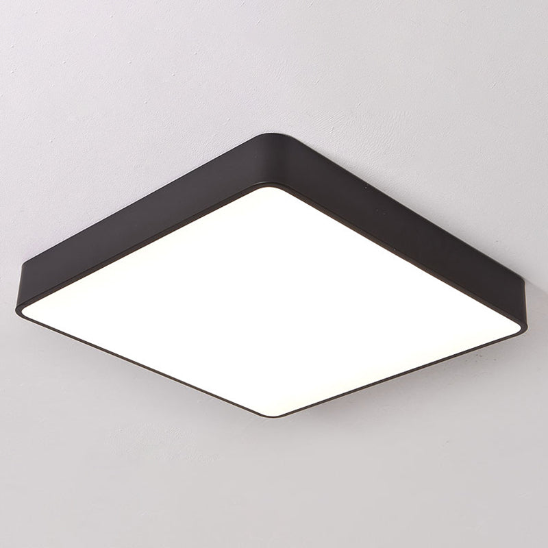 Metal Square Flush Ceiling Light Fixtures Contemporary Office Flush Mount Ceiling Light Fixture