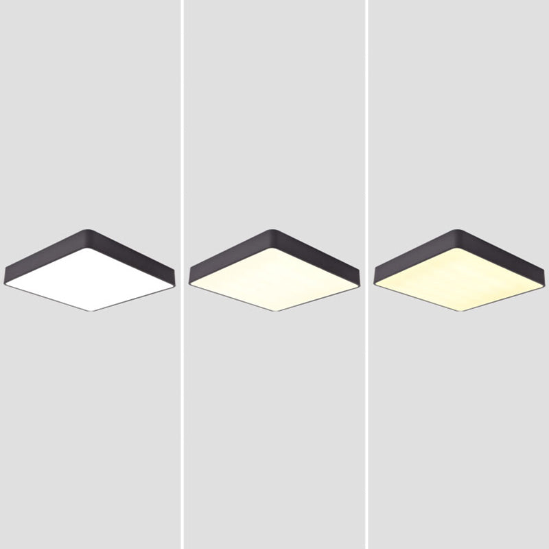 Metal Square Flush Ceiling Light Fixtures Contemporary Office Flush Mount Ceiling Light Fixture