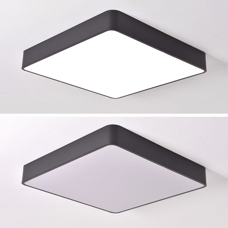 Metal Square Flush Ceiling Light Fixtures Contemporary Office Flush Mount Ceiling Light Fixture