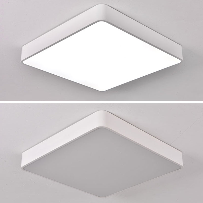Metal Square Flush Ceiling Light Fixtures Contemporary Office Flush Mount Ceiling Light Fixture